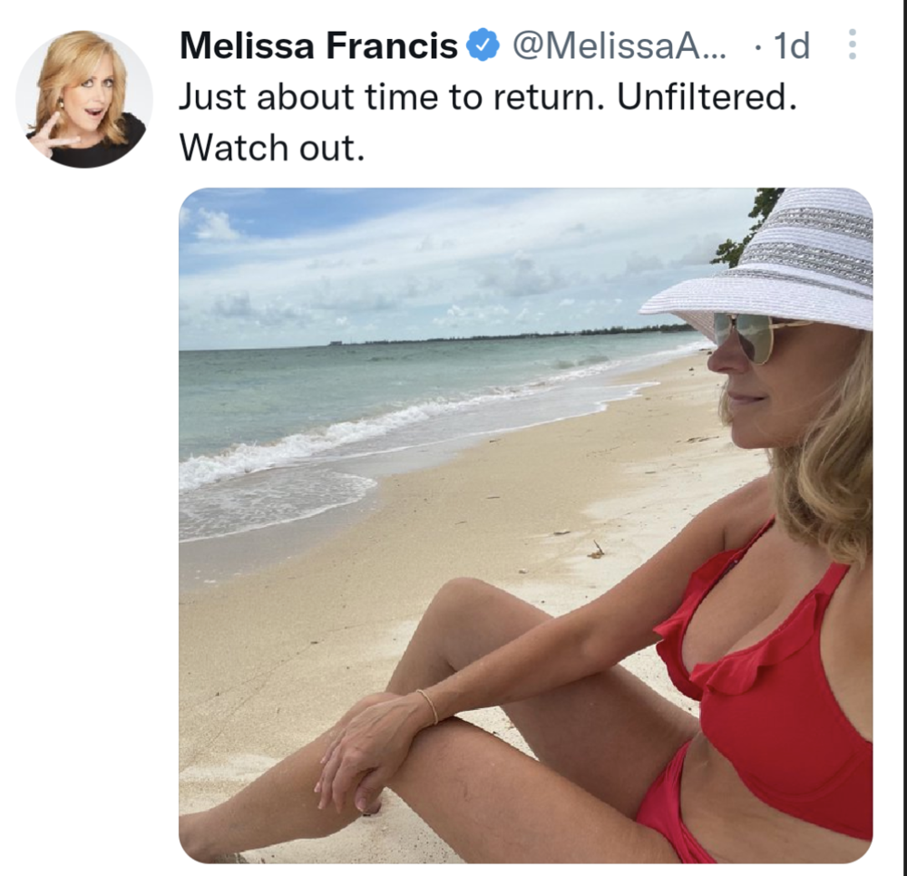 Melissa Francis bikini pic