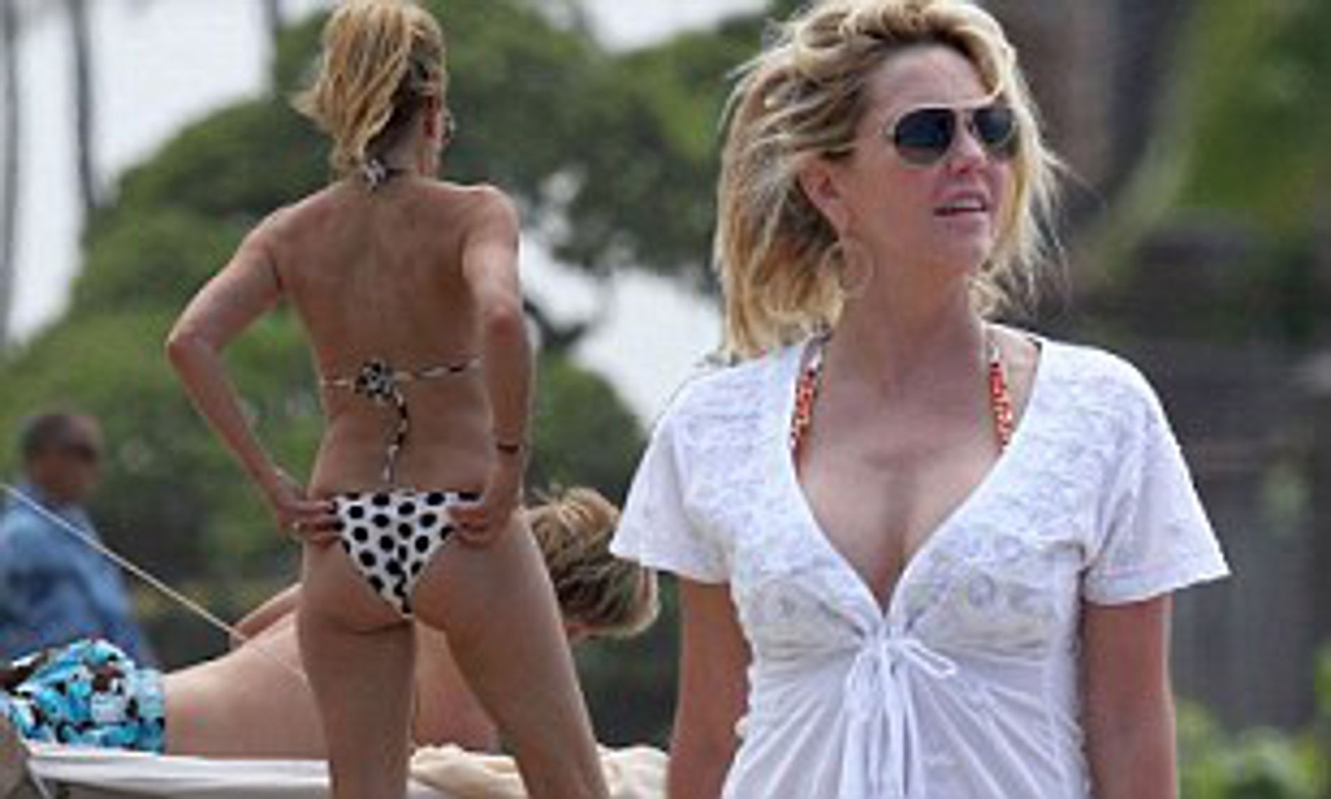 Heather Locklear Polka Dot String Bikini